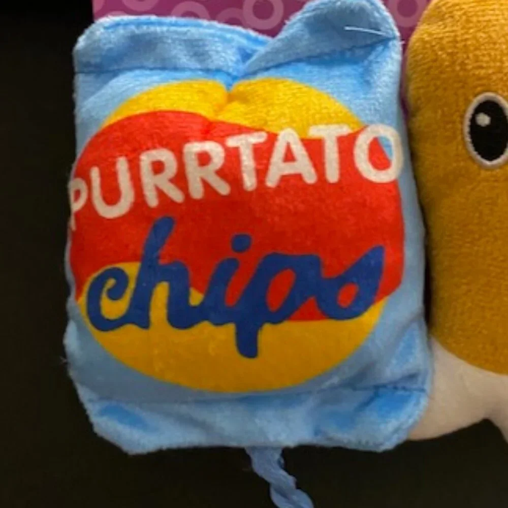 CAT PLUSH TOY * Chicken Leg and Purrtato Chips* 2 Pack